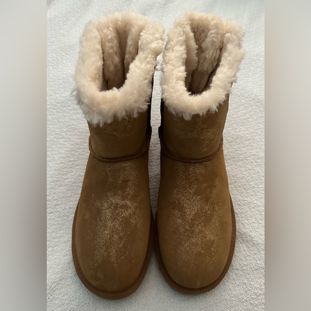 Ugg Women’s Mini Bailey Bow Glimmer Boots Size 11 New